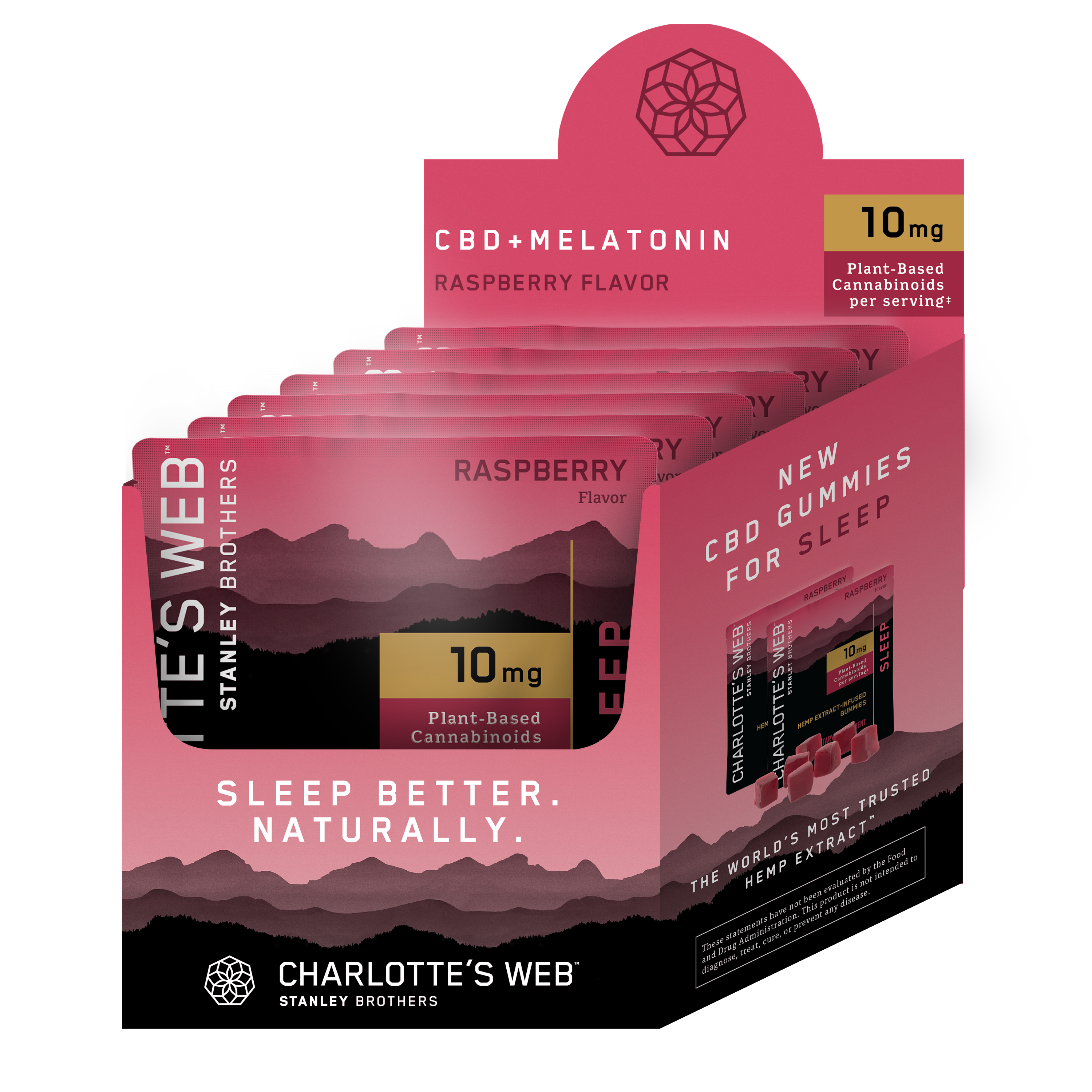 Hemp Extract-Infused Gummies Sleep Raspberry Flavor, Charlotte's Web