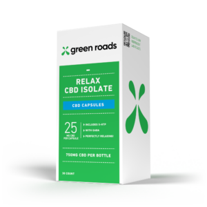 GREEN ROADS WORLD Relax CBD Capsules – 25mg