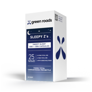 GREEN ROADS WORLD Sweet Sleep CBD Capsules – 25mg