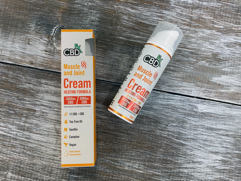 CBDfx CBG + CBD Cream for Muscle & Joint Heating Formula 11 Ratio