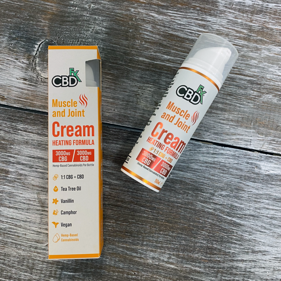 CBDfx CBG + CBD Cream for Muscle & Joint Heating Formula 11 Ratio