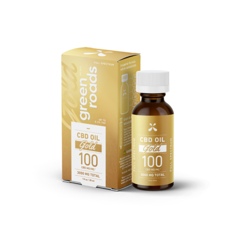 GOLD CBD OIL Box bottle Mockup