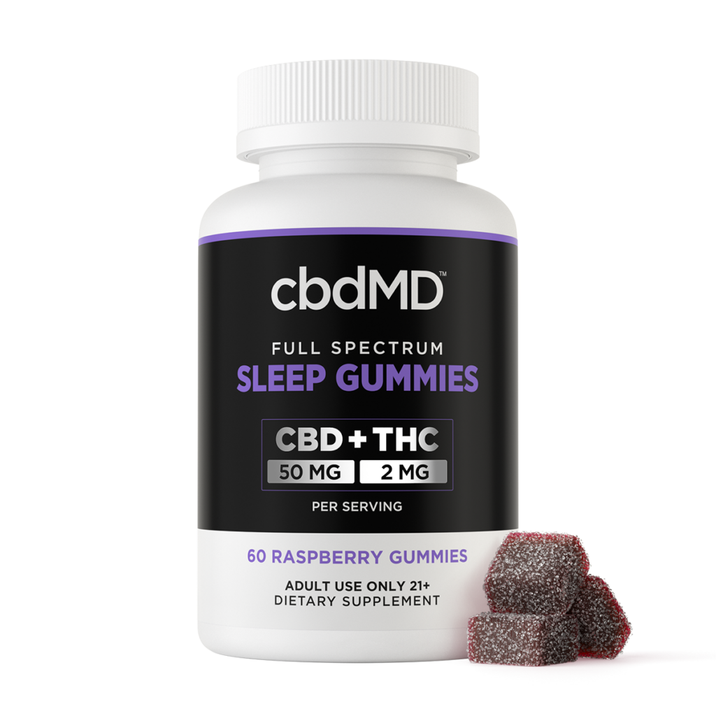 cbdMD CBD FullSpectrum Gummies for Sleep 60ct Cool Blue Distribution