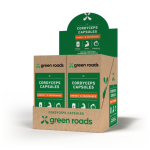 GREEN ROADS WORLD Cordyceps Energy & Endurance Mushroom Capsules - 60ct