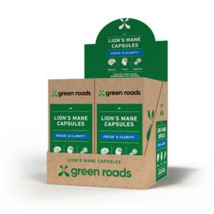 GREEN ROADS WORLD Lion's Mane Focus & Clarity Mushroom Capsules - 60ct