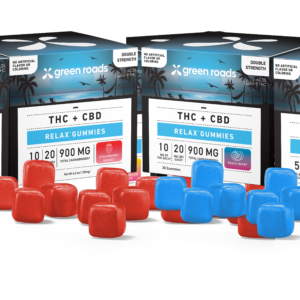 GREEN ROADS WORLD CBD + THC Relax Gummies – Double Strength