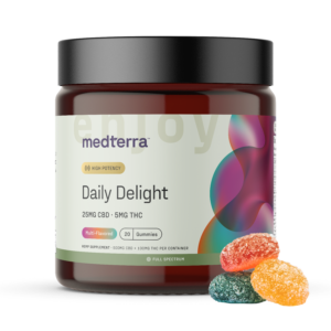 Medterra Daily Delight Gummies – 25mg CBD/5mg THC – 20ct