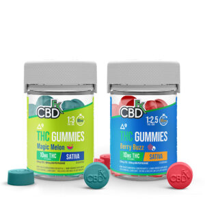 CBDfx THC + CBD Gummies – Sativa – High Potency - 600mg/10mg