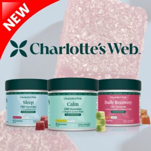 NEW Charlote's Web Premium Broad-Spectrum CBD Gummies - 25mg - 60ct - Trial Bundle